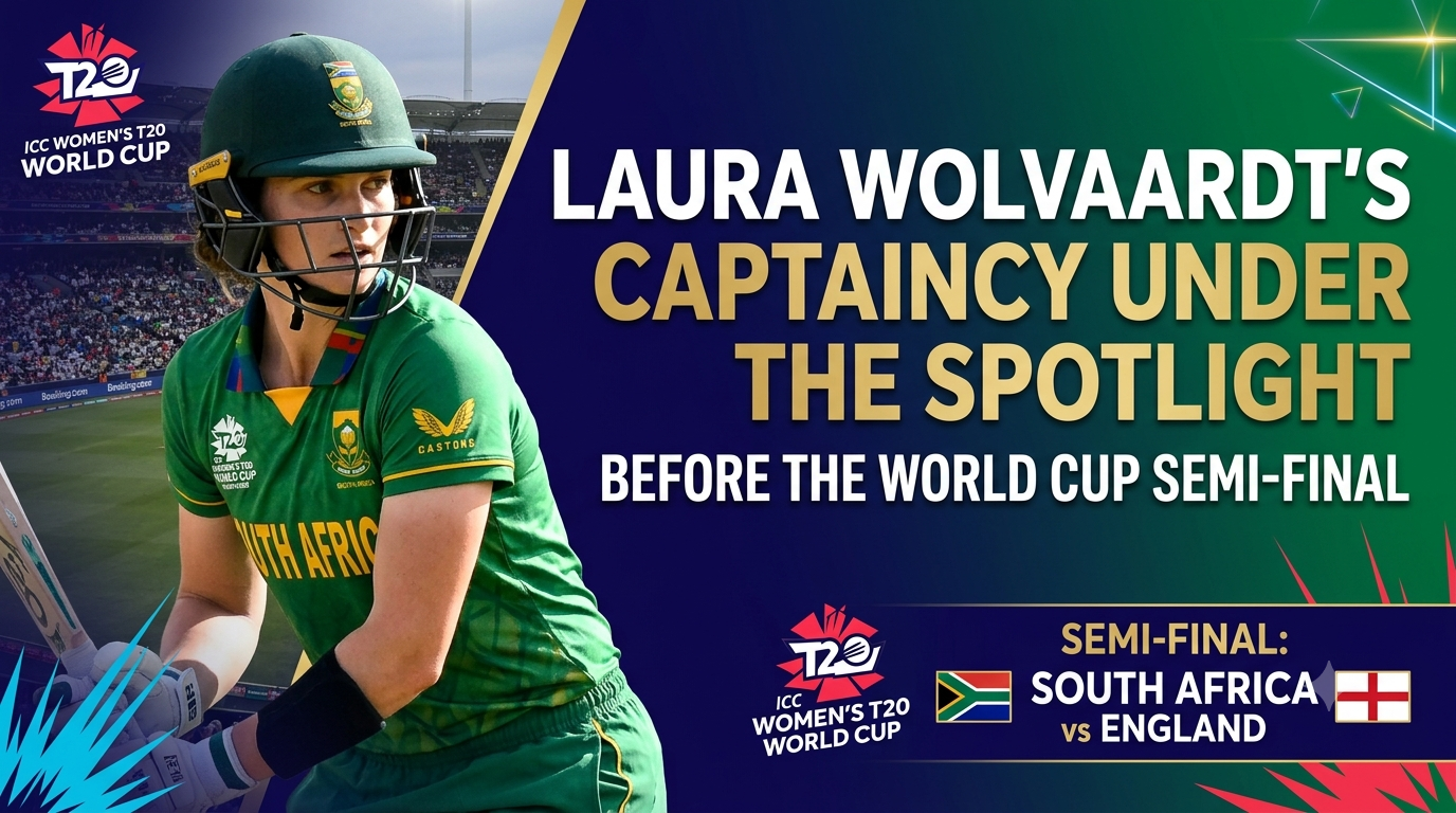 Laura Wolvaardt leading South Africa during the ICC Women's T20 World Cup semi-final against England.