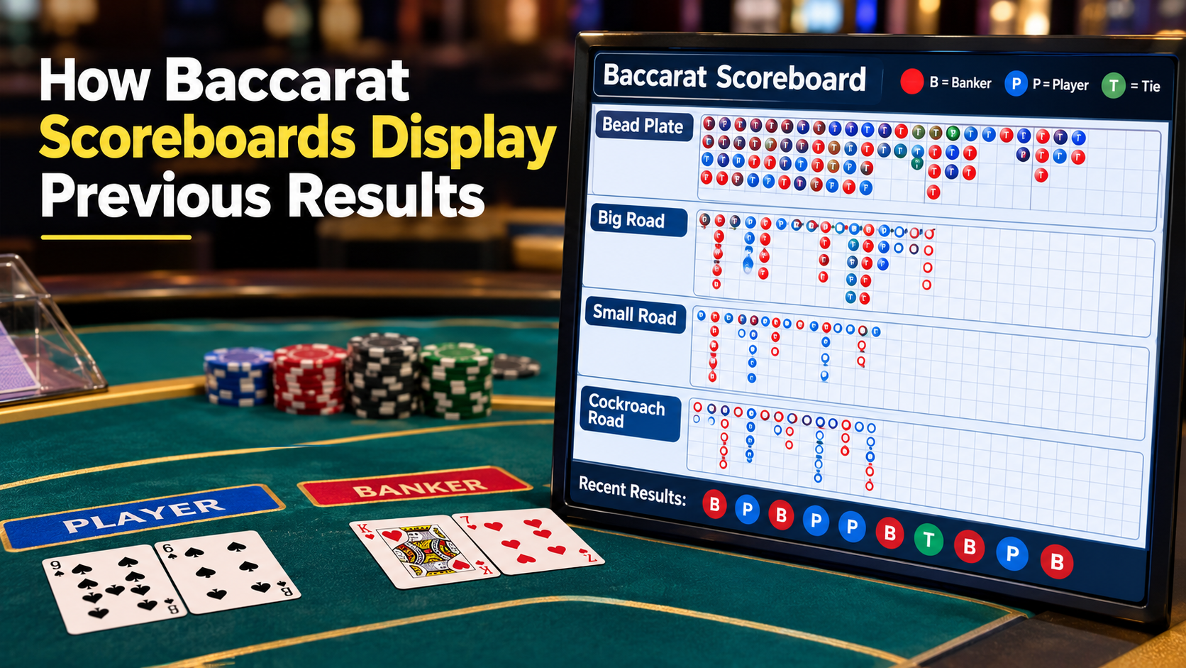 How baccarat scoreboards display previous results